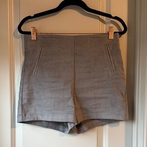 Faux suede high waist shorts